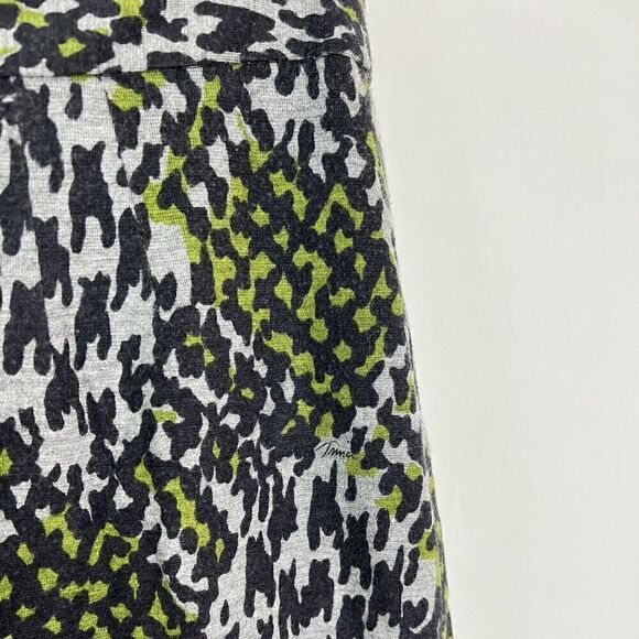 Trina Turk Gray and Green Leopard Print Plaid Pencil Skirt - Picture 4 of 8